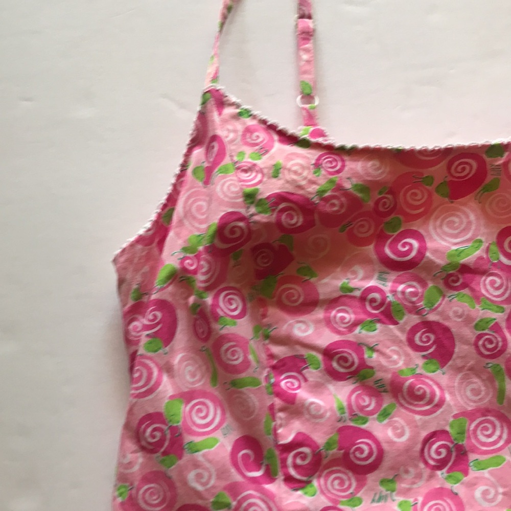 Lilly Pulitzer Rare Vintage White Label Y2k Slip Dress Snail Print Barbie Pink 6 - Picture 6 of 16